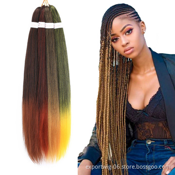 Wholesale Price Pre Stretched Braiding Hair Extension Box Prestreched Synthetic Braiding Hair Jumbo Hair Braids For Women